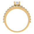 thumbnail image 4 of Clara Pucci 18K Yellow Gold 1.325 Simulated Clear Diamond Engraveable Engagement Ring + Wedding Band Set, 4 of 7