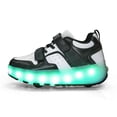 thumbnail image 3 of Kids LED Roller Skate Shoes with Wheel Light up Roller Shoes Kids Skates Sneakers Gift for Girls Boys Children, 3 of 14