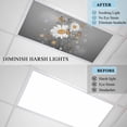 thumbnail image 4 of 1 Pack Yellow Daisy Fluorescent Light Covers for Ceiling Lights Bubble Butterfly Grey Grey Background Magnetic Ceiling Light Covers Overhead Light Filters for Office Classroom Home, 4 of 9