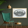 thumbnail image 2 of Denver Wall Art with Frame, Grunge Style Stamp Like Concept of United States of America Colorado Lettering, Printed Fabric Poster for Bathroom Living Room, 35" x 23", Grey and White, by Ambesonne, 2 of 2