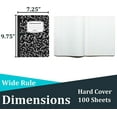 thumbnail image 4 of Composition Notebooks, Wide Ruled Composition Notebook, Hard Cover Marble Composition Notebook, 100 sheets 200 Pages 24, Wide Ruled, 4 of 6