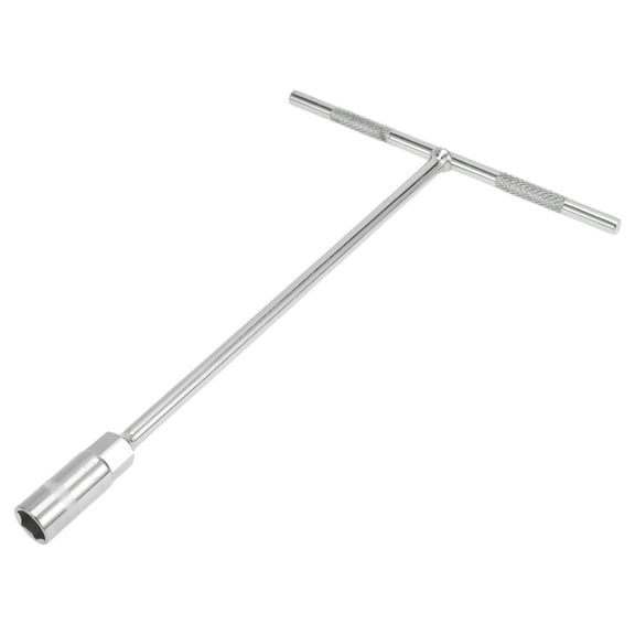 Unique Bargains T Shaped 13mm Socket Wrench Spanner Socket Remover Carbon Steel Silver Tone 1pcs