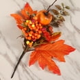 thumbnail image 2 of Décorations d'Action de Grâce Automne Boutures de l'Action de Grâce Simulation Citrouille Feuilles d'Érable Décorations de Table Maison Eucalyptus Feuille d'Érable Accessoires, 2 of 8