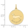 thumbnail image 2 of FJC Finejewelers 14k Yellow Gold Dachshund Disc Charm, 2 of 5