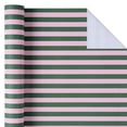 thumbnail image 2 of Minirollo de papel de regalo WRAPAHOLIC, 43 cm x 10 m, con rayas verdes/rosas, 2 of 8