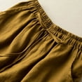 thumbnail image 5 of Shorts for Women Retro Hollow Lace Splicing Loose Mid Length Five Point Cotton Linen Casual Shorts, 5 of 5