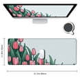 thumbnail image 2 of Flower ,Extended Gaming Mousepad XXL Pink Green Large Full Desk for Wireless Mouse Keyboard Mat with Stitched Edges, 2 of 6