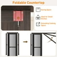 thumbnail image 6 of Folding Dining Table, Space Saving Dining Room Table, Folding Kitchen Table, Dark Walnut, 6 of 14