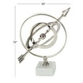 thumbnail image 3 of DecMode 10" Silver Armillary Globe with Marble Base, 3 of 8