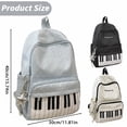 thumbnail image 3 of Piano Backpack Music Backpack Candies Polka Dot Backpack Backpack For Women Ivory Piano Backpack Cute Backpack Bookpack For Commute, 3 of 9