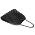 thumbnail image 1 of Bolso de mano de moda para mujer, bolso de hombro, bolso de mano de moda, bolso tejido con cadena, negro, 1 pieza, 1 of 1