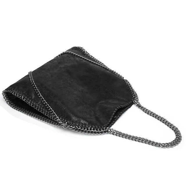 Bolso de mano de moda para mujer, bolso de hombro, bolso de mano de moda, bolso tejido con cadena, negro, 1 pieza