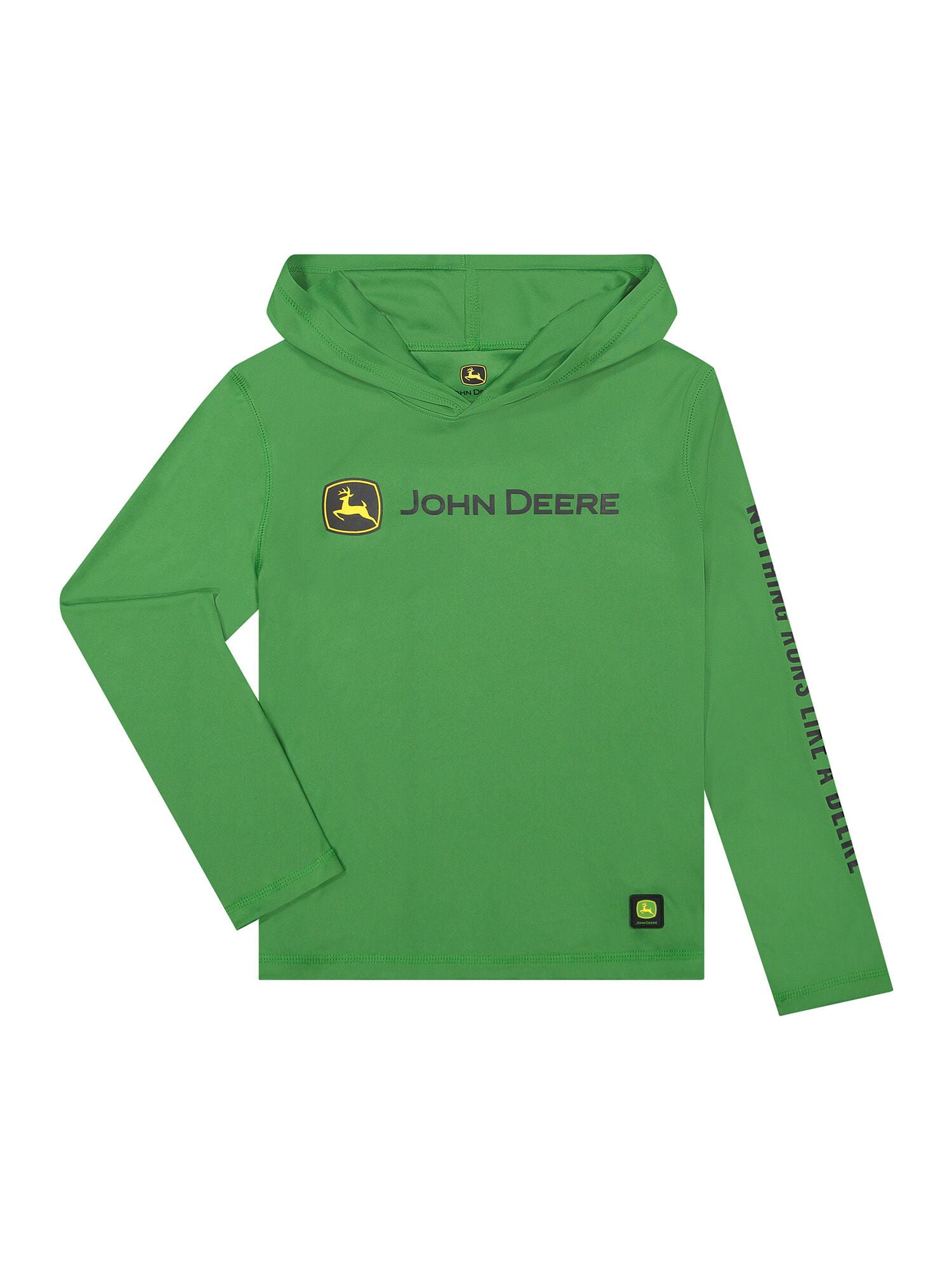 John Deere Boy’s Hood Sun Protection Rash Guard Chest Logo