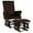 Brown, variant on Costway Baby Nursery Relax Rocker Rocking Chair Glider & Ottoman Set w/Cushion Pink