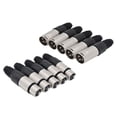 thumbnail image 2 of 10Pcs 3 Pin XLR Tipo de Soldadura Conector 5 Macho + Hembra Cable MicróFono Enchufe Audio, 2 of 7