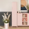 thumbnail image 2 of RealRooms Armoire de Rangement Verticale 2 Portes en Métal Rose Pâle, 2 of 9