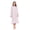 Floral Pink, variant on Women Long Sleeve Henley Nightgown, Cotton Blend House Dress with Floral Print, Relaxed Fit Sleepwear Lounge Dress, Floral Pink L