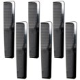 thumbnail image 1 of Luxxii - Juego de 6 peines de peluquero grandes, color negro, 9.0 in, esenciales para peinar, grueso/fino, 1 of 1