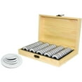 thumbnail image 3 of Coin Storage Wooden Box Adjustable 50 Coin Storage Tool Round Coin Storage Wooden Box  Coin Collection Tool, 3 of 8