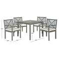 thumbnail image 3 of Safavieh Del Mar Outdoor Contemporary 5 Piece Dining Set with Cushion, 3 of 6