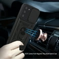 thumbnail image 4 of Phone Case for Samsung Galaxy S22 Hybrid Cases with Slide Camera Lens Cover and Ring Holder Kickstand Rugged Dual Layer Heavy Duty Cover for Galaxy S22 - Black, 4 of 9