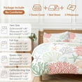 thumbnail image 6 of Red Coral Bedding Duvet Cover Set Queen Size 4 Pieces Sage Green Starfish Ocean Coastal Seashell Bedding Set with Zipper Closure, 1 Comforter Cover 90x92 Inches 1 Flat Sheet & 2 Pillow Cases, 6 of 7