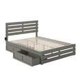 thumbnail image 3 of Oxford Queen Bed with Footboard and USB Turbo Charger with 2 Extra Long Drawers in Grey, 3 of 7