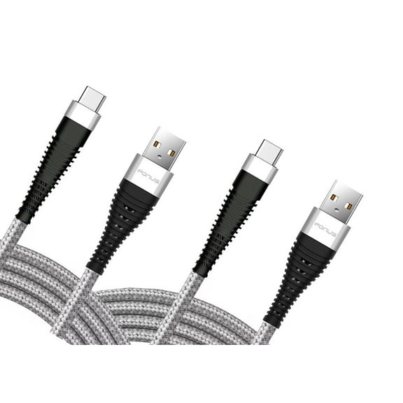 6ft and 10ft Long USB-C Cables for Samsung Galaxy S23/S22/S21/S20/Ultra/Plus - Fast Charge TYPE-C Cord Power Wire Data Sync Braided High Speed