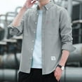 thumbnail image 2 of Zshosam Men's Long Sleeve Button Down Shirt Free Untucked Dress Shirt Casual Denim Shirt(Grey,XXL), 2 of 5