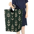thumbnail image 4 of Yayeee Freestanding Laundry Hamper with Handle Collapsible Large Storage Basket for Clothes, Green Plants, 4 of 7