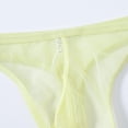 thumbnail image 4 of TANBOM Men's Mesh Lightweight Breathable Minimal Coverage Thong Underwear, Yellow, 1-Pack, 3XL, 4 of 9