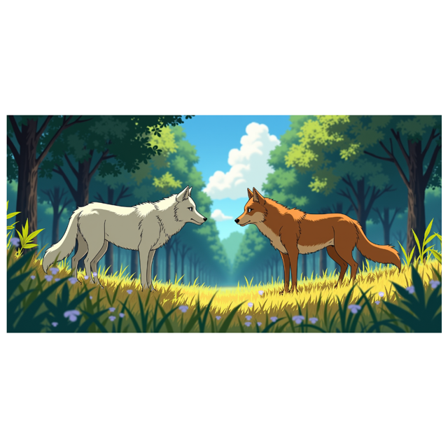 Forest Scene with Wolves Backdrop Banner Decorative Background for Party Supplies Photography Props Wildlife Themed Events Nature Celebrations