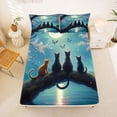 thumbnail image 5 of jejeloiu Four Cats Sakura Butterfly Full Size Sheets Kids,Japanese Style Scenery Art Bed Sheets For Women,4 Pieces, 5 of 6