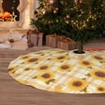 thumbnail image 6 of Sikiie Coffee Plaid Sunflower 30-48 inches {designName} Print Christmas Tree Skirt Snowman Xmas Tree Skirt with Edge Christmas Decorations for Holiday Party36", 6 of 7