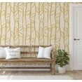 thumbnail image 3 of S4Sassy Modern Abstract Tree Pattern Wallpaper - Yellow Wall Covering, 25" x 60" Self-Adhesive Textured Vinyl Wallpaper, Walls Wrap, Easy DIY Wall Covering For Bedroom, Cabinets, Living Spaces, 3 of 9