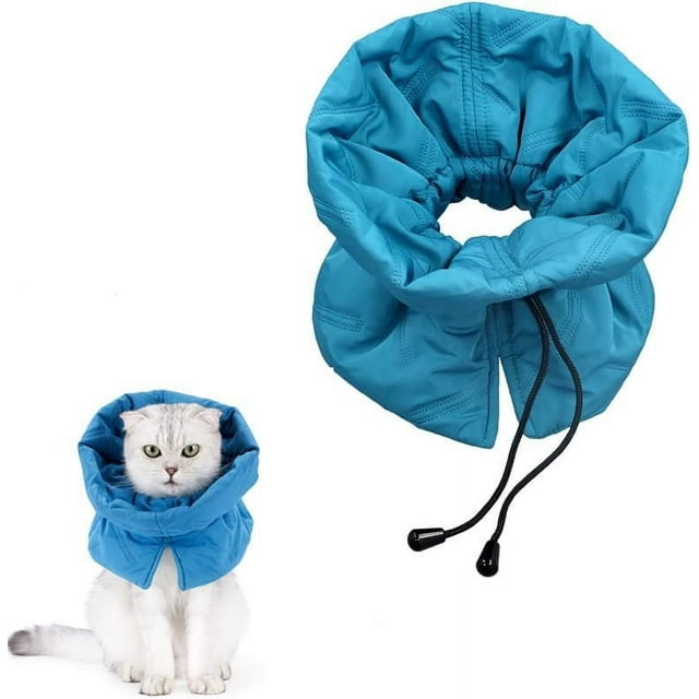 HUGFEGWE Collier de Récupération pour Chat, Cône Réglable Doux, Chaud et Imperméable, Respirant, Léger, Collier Elizabeth pour Chat, Chaton, Petit Chien, après Chirurgie pour Arrêter de Lécher AZ824-3570