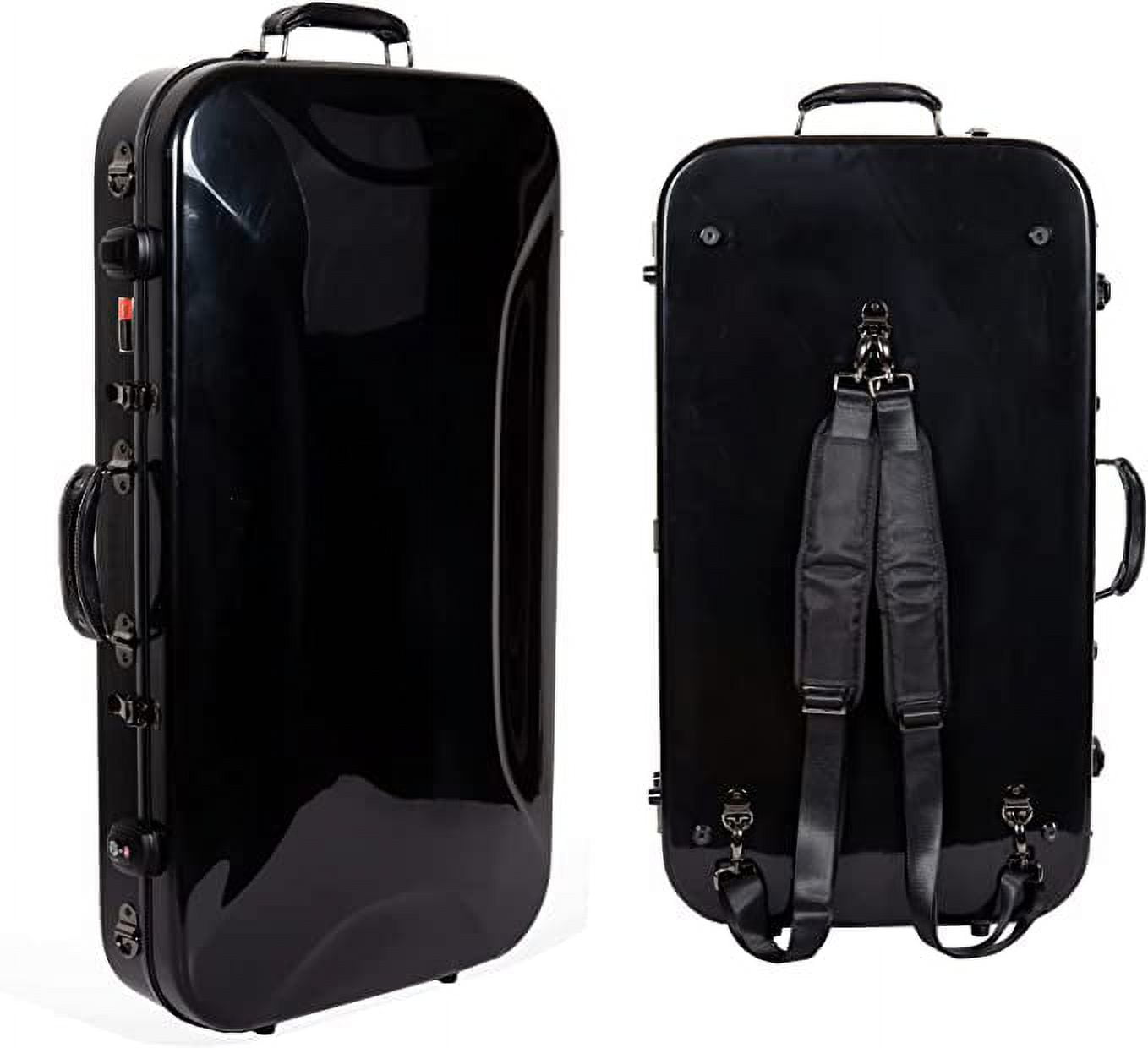 Crossrock Double Fiberglass Hard Case fits 15-16.5 in. Viola & 4/4 Violin