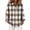 White, variant on VJGBEGW Button Up Shirt Women Long Sleeve Fashion Plaid Shirts Casual Loose Shirt Black L