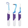 thumbnail image 4 of Juego de 3 herramientas dentales LED: espejo bucal, gancho para dientes y pulidor dental, incluye pilas, diseño ergonómico para una limpieza profunda y eficaz., 4 of 6