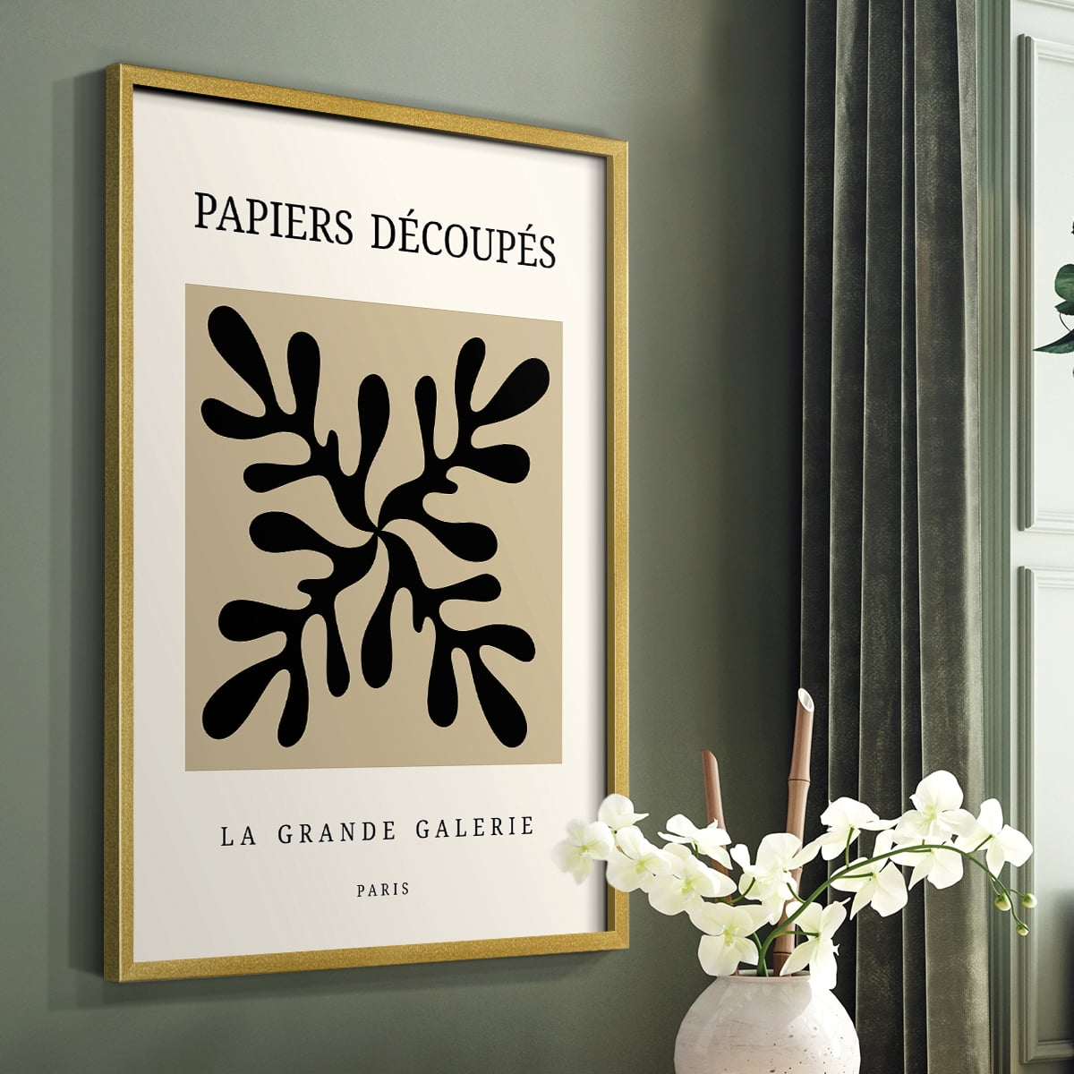 Matisse CCCXCIX in Gold Solid Wood 22 x 28 Framed Print