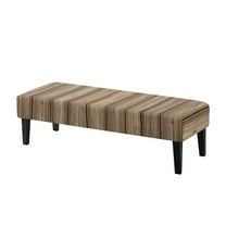 FUIALDOLG Wooden Pattern Bench Seat Cover Stretch Rectangle Long Bench Cushion Cover with Elastic Edge Removable Seat Protector for Bedroom, Kitchen