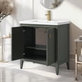thumbnail image 2 of Vanity Art 30" Double Door Bathroom Vanity with Sink, Freestanding Storage Cabinet with Ceramic Top, and Removable Shelve, 2 of 8