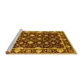 thumbnail image 2 of Ahgly Company Machine Washable Indoor Round Oriental Yellow Traditional Area Rugs, 5' Round, 2 of 4