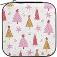 thumbnail image 5 of GZHJMY Leather Jewelry Box Cartoon Christmas Tree Portable Mini Jewelry Storage Bag for Travel, Small Ring Case Earrings Organizer Necklaces Box for Women Girls, 5 of 7