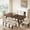 Cuba Areca Palm, variant on Panapinka Industrial Dining Table for 6-8, Large Rectangular Wooden Top with Heavy Duty Steel Frame, Waterproof & Space-Saving Design for Kitchen, Dining Room, Office