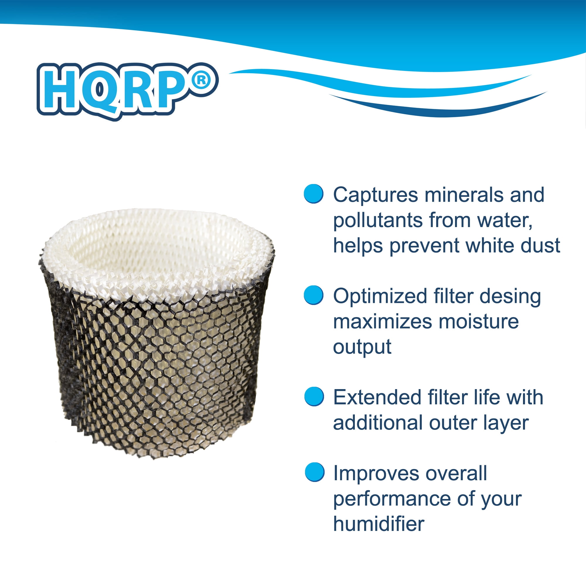HQRP 3-pack Filter for Walgreens 890-WGN 890WGN Cool Mist Humidifier, W889-WGN Replacement