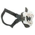 thumbnail image 3 of Máscara de media cara Máscara protectora transpirable Accesorios de cosplay de Halloween (gris blanco), 3 of 6