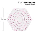 thumbnail image 2 of Lsque Breast Cancer Awareness (4) Pattern 4" Drink Coasters Set of 4, PVC Leather Absorbent Coasters, Table Coaster Set Decorative Coffee Cup Coasters Housewarming Gift -Hexagon, 2 of 6