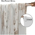thumbnail image 6 of Rustic Curtains Farmhouse Wood White Blackout Print Rod Pocket Window Drapes for Bedroom Living Room 42x63in, 6 of 6