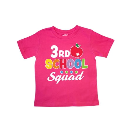 

Inktastic 3rd Grade School Squad with Apple and Star Gift Toddler Boy or Toddler Girl T-Shirt